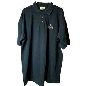 Guinness Polo Golf Shirt Mens Size XL "Guinness" Logo Earth Collection Black